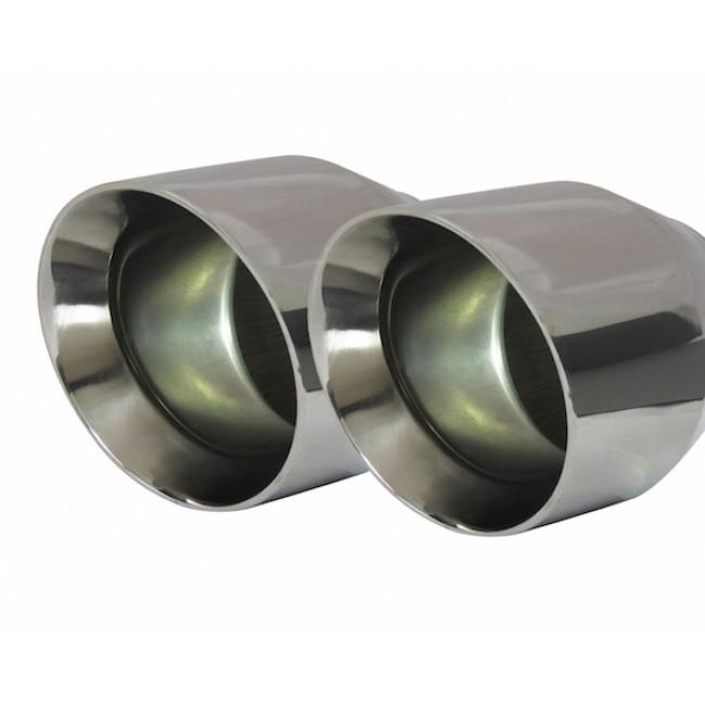 BMW M3 E46 S54 3.2 Axle-Back Rear Section Performance Exhaust Back Box/Backbox - Quad 3 Inch Tips Muffler Rear Silencer Upgrade, Bolt-On to OEM Centre Section