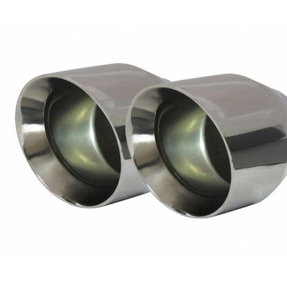 BMW M3 E46 S54 3.2 Axle-Back Rear Section Performance Exhaust Back Box/Backbox - Quad 3 Inch Tips Muffler Rear Silencer Upgrade, Bolt-On to OEM Centre Section