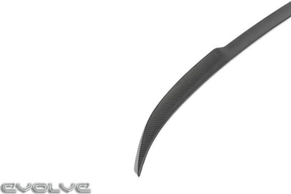 TRE Pre-Preg Dry Carbon CS Style Bootlid/Trunk Lip Spoiler for BMW G87 M2 (2023+) & G42 2 Series/M240i (2021+) | 2x2 Twill Decklid Ducktail Rear Spoiler | Autoclaved Carbon Fibre | Tape-On OEM+ Fit