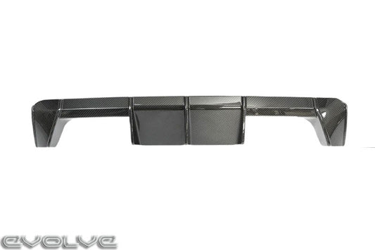 TRE Dry Carbon Rear Diffuser (2x2 Twill Pre-Preg) for BMW M3/M4 G80 G81 G82 G83 2020+ (G8X) - OEM Style Rear Valance / Bumper Diffuser - Autoclave Carbon Fibre (Fiber) - Direct Bolt-On Exact Fit Replacement