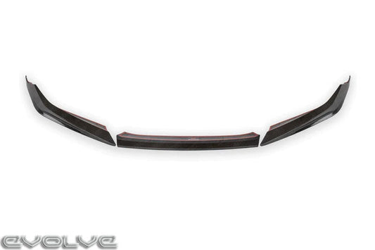 BMW M5 F90 LCI Front Splitter - Pre-Preg Carbon Fibre 3-Piece 2x2 Twill Front Lip Spoiler - TRE - Fits M5 & M5 Competition (2020+)