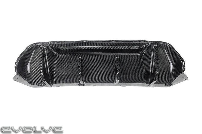 TRE Dry Carbon Fibre Rear Diffuser/Valance/Undertray (Pre-Preg, Autoclave, 2x2 Twill) for BMW M5 F90 & F90 LCI 2017-2023 - Carbon Fiber Lower Bumper Insert, Rear Apron, Rear Splitter Upgrade