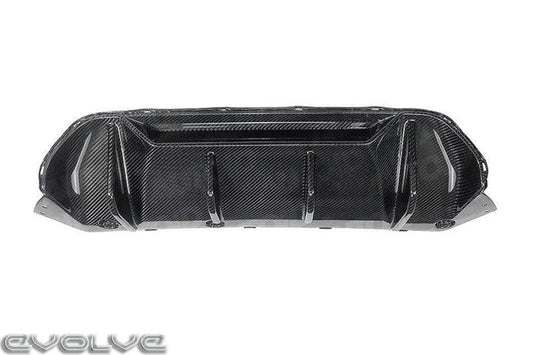 TRE Dry Carbon Fibre Rear Diffuser/Valance/Undertray (Pre-Preg, Autoclave, 2x2 Twill) for BMW M5 F90 & F90 LCI 2017-2023 - Carbon Fiber Lower Bumper Insert, Rear Apron, Rear Splitter Upgrade