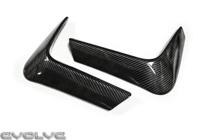 AUTOID TRE Pre-Preg Carbon Fibre Rear Corner Caps/Spats for BMW F80 M3 2014-2019 & F82 M4 2014-2020 (F8X) - 2x2 Twill Pair | Rear Bumper End Covers, Valance Corner Trims/Extensions | 3M Tape-On Fit