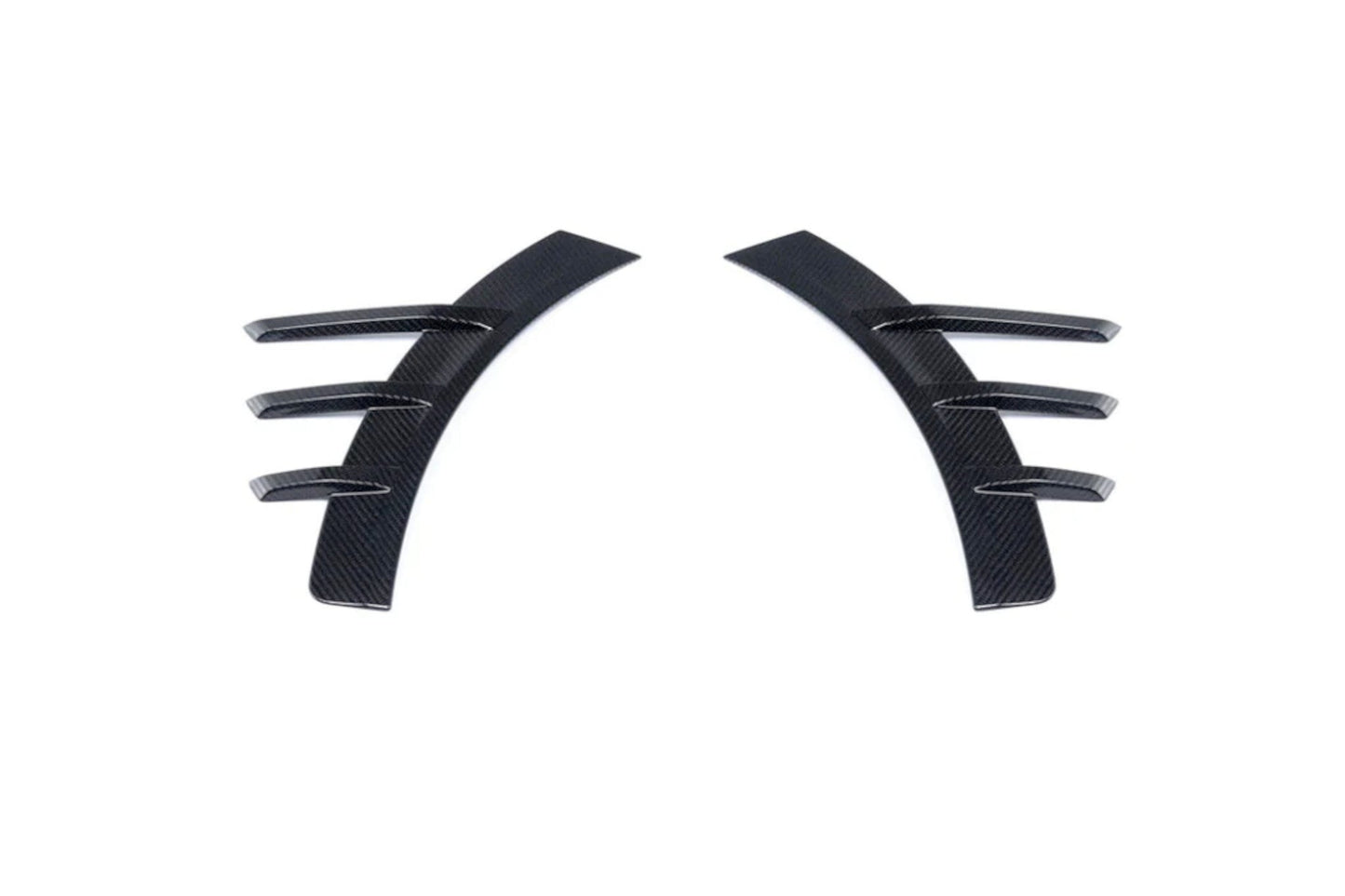 TRE Dry Carbon Fibre (Carbon Fiber) Rear Corner Splitters / Arch Extensions / Quarter Spats for BMW M2 G87 2023+ | 2x2 Twill Pre-Preg CFRP Rear Bumper Extensions / Side Winglets, OEM-Style Fit