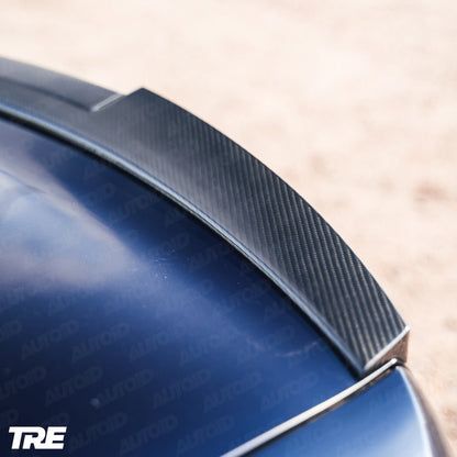 TRE Dry Carbon Fibre Boot/Trunk Lip Spoiler for BMW M4 G82 (2021+) & 4 Series G22 (2020+) Coupe - Pre-Preg Autoclave 2x2 Twill, OEM Fit Rear Decklid/Bootlid Tail Spoiler