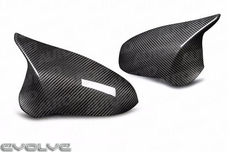 TRE Pre-Preg Dry Carbon Fibre Wing Mirror Covers (2x2 Twill) | OEM Replacement Mirror Caps for BMW M2 Competition F87 2018-2021, M3 F80 2014-2019, M4 F82/F83 2015-2020