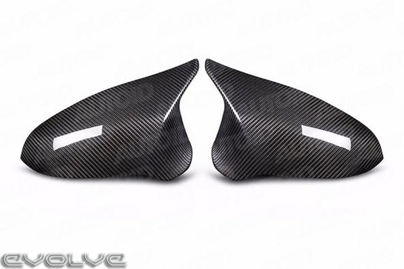 TRE Pre-Preg Dry Carbon Fibre Wing Mirror Covers (2x2 Twill) | OEM Replacement Mirror Caps for BMW M2 Competition F87 2018-2021, M3 F80 2014-2019, M4 F82/F83 2015-2020