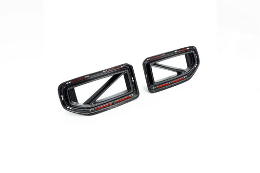 TRE Prepreg Dry Carbon Fibre 2x2 Twill Front Kidney Grilles & Grille Surround Frames for BMW M2 G87 (2023+) | Nose/Radiator Grill Air Intake Surround Trim, Front Bumper Grille Set | Direct Replacement Pair