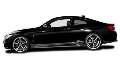 AC Schnitzer Type IV (Type 4) 20 Inch Alloy Wheels for BMW 4 Series F32/F33 Coupe & Convertible - Black Polished Two Tone Diamond Cut - 20x9J Square Set of 4 Rims - RWD Only (Not xDrive) - BMW F32 F33 Aftermarket Alloys UK