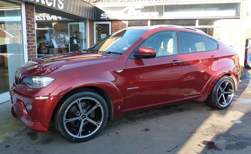 AC Schnitzer Type IV (Type 4) 20 Inch Alloy Wheels for BMW X6 E71 – Black Diamond Cut / Black Polished Rims – Square 20x10 or Staggered 20x10 & 20x11.5 – Set of 4 with Fitting Kit & Locking Bolts – UK Delivery