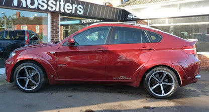 AC Schnitzer Type IV (Type 4) 20 Inch Alloy Wheels for BMW X6 E71 – Black Diamond Cut / Black Polished Rims – Square 20x10 or Staggered 20x10 & 20x11.5 – Set of 4 with Fitting Kit & Locking Bolts – UK Delivery