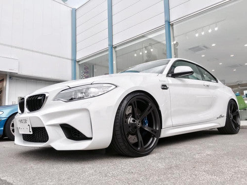 Genuine AC Schnitzer Type V Forged 20 Inch Alloy Wheels / Rims Set for BMW M2 (F87) Coupe – Deep Concave Multi-Spoke, Matte Anthracite Gunmetal – Staggered 9Jx20 ET25 Front 10Jx20 ET33 Rear – Lightweight Performance – Wheel & Tyre Packages Available