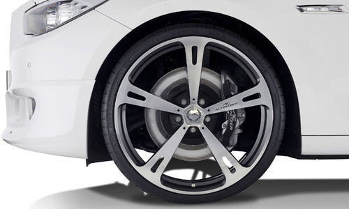Genuine AC Schnitzer Type V Forged Aluminium 22 Inch Alloy Wheels Rims for BMW 5 Series GT F07 Gran Turismo 5 GT - Staggered 9.5J Front 10J Rear - Lightweight Concave 5 Spoke Polished Set