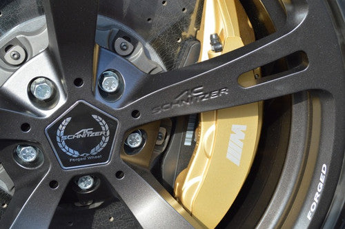 AC Schnitzer Type V 20in Forged Anthracite Wheels for BMW M3 E92 Coupe | Lightweight Gunmetal Alloy Rims | Deep Concave 5-Spoke Staggered Set 20x9 Front 20x10 Rear (9J/10J) | Performance Monoblock Wheel Package 2007-2013