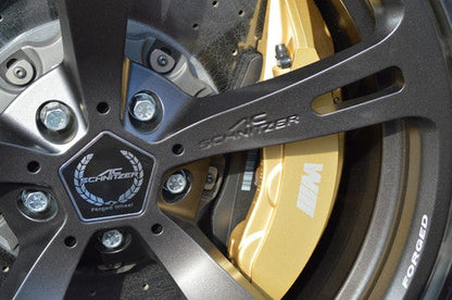 AC Schnitzer Type V Forged 20" Wheels for BMW M3 E90 Saloon/Sedan - Anthracite Gunmetal 5-Spoke Deep Concave Alloy Rims, Lightweight Staggered Set of 4 - 9Jx20 Front / 10Jx20 Rear Performance Fitment