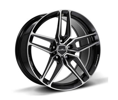 AC Schnitzer Type VIII (Type 8) 19" Forged Alloy Wheels Set of 4 - Gloss Black Polished - BMW 1M / 1 Series M Coupe E82 - Lightweight Staggered 8.5Jx19 Front, 9.5Jx19 Rear - OEM Fit Rims, Wheel & Tyre Package