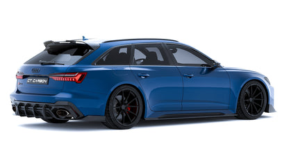 Audi RS6 C8 Avant Carbon Fibre Body Kit by CT Carbon – Complete Aero Styling Package 2019+ (Front Lip Splitter, Side Skirts, Rear Diffuser, Boot Lip Spoiler) | RS6 Estate Wagon Exterior Kit | Pre-Order UK