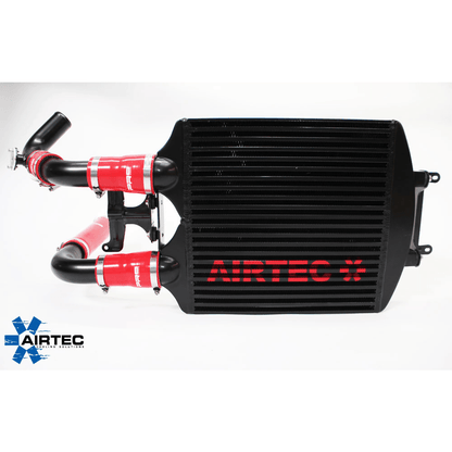 AIRTEC FMIC Front Mount Intercooler & Hard Pipe Kit + Silicone Hoses for VW Polo GTI 1.8T 9N/9N3 and SEAT Ibiza Mk4 6L 1.8 20VT (Cupra/FR) - Twin/Dual Pass 60mm Core, Seat Sport Style, Pro-Series Black, Direct-Fit Charge Cooler Upgrade