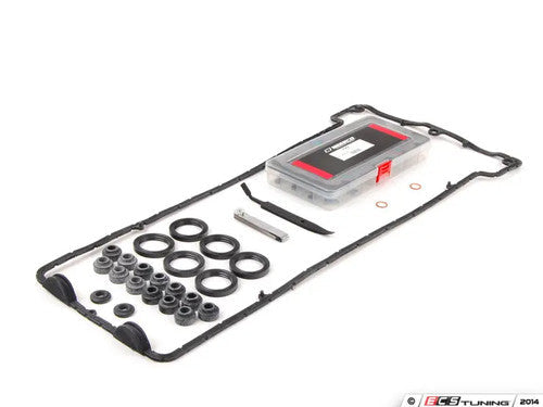 ECS Tuning BMW S54 Valve Clearance / Valve Lash Shim Kit with Gaskets & Feeler Gauge - Cam Shim Tool 83300493743 - E46 M3, Z3 M, Z4 M (E85/E86) - Shim-Under-Bucket Tappet Service Set - S54B32 Rocker Cover & Plug Tube Seals