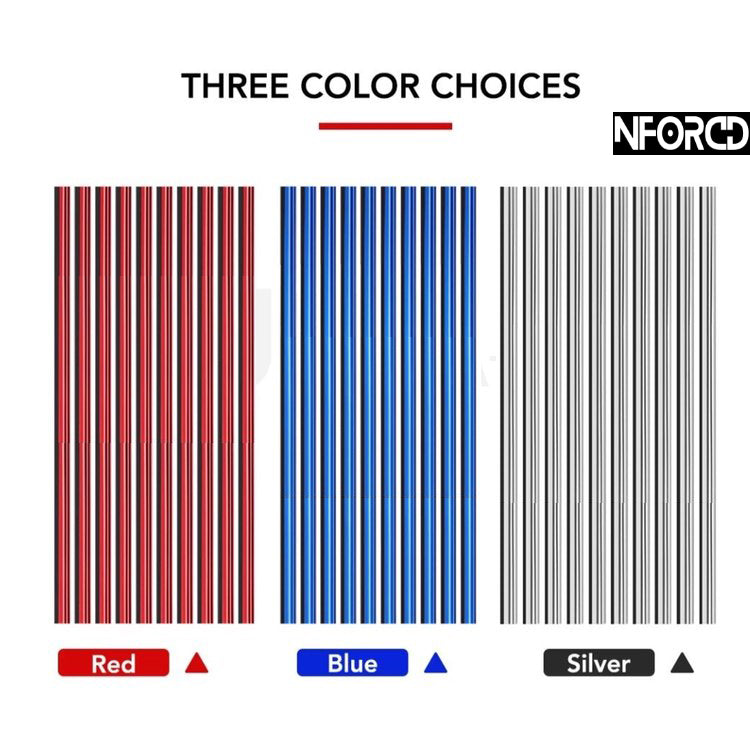 Coloured Car Air Vent Trim Strips - Universal Fit Dashboard Vent Decoration, Cut-to-Length, Easy DIY Install, OEM+ Interior Styling - Nforcd