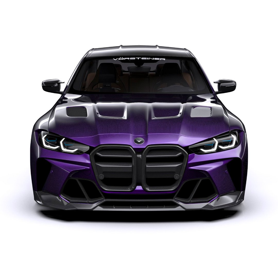 Vorsteiner GTS-V Aero Vented Carbon Fibre Hood/Bonnet for BMW G80 M3 & G82 M4 (G8X)  Lightweight Pre-Preg, OEM Fit