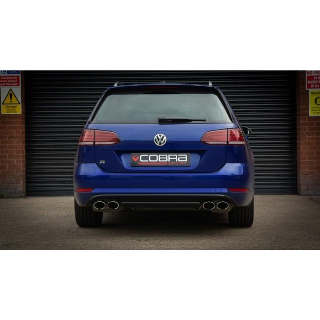 VW Volkswagen Golf R Mk7/Mk7.5 Estate Variant Wagon 2.0 TSI EA888 (2012-2018) Center/ Centre Resonator Silencer Delete Mid Pipe - Res Delete Straight Pipe Mid-Section - T304 Stainless 2.75" 69.9mm - Non-GPF Pre-OPF - Fits OEM Exhaust Upgrade Kit