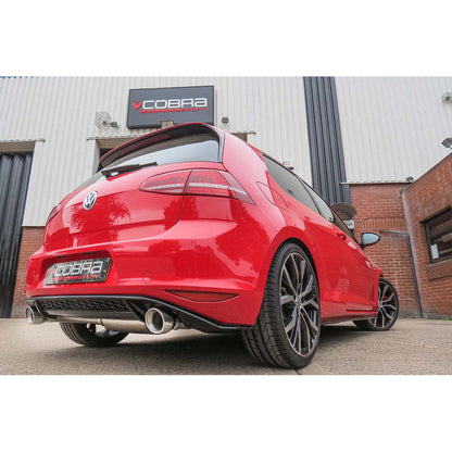 VW Golf 7 GTI Mk7 2.0 TSI EA888 (5G) 2012-2017 Cat Back / Catback / Cat-Back Sports Exhaust System - 3" T304 Stainless, Resonated or Non-Resonated - Performance Rear Section, Black or Polished Tips - Fits GTI, Performance Pack, Clubsport/S - UK Made