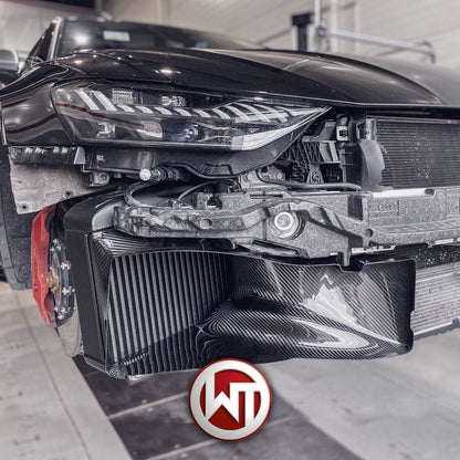 Wagner Tuning Competition Intercooler / Charge Air Cooler Kit for Audi RS6 C8 4.0 TFSI (2020+) - Front Mount FMIC Twin Intercoolers, Direct-Fit Plug & Play Performance Upgrade with Carbon Air Shrouds - Uprated Cooling for Stage 1/2 - Part No 200001180