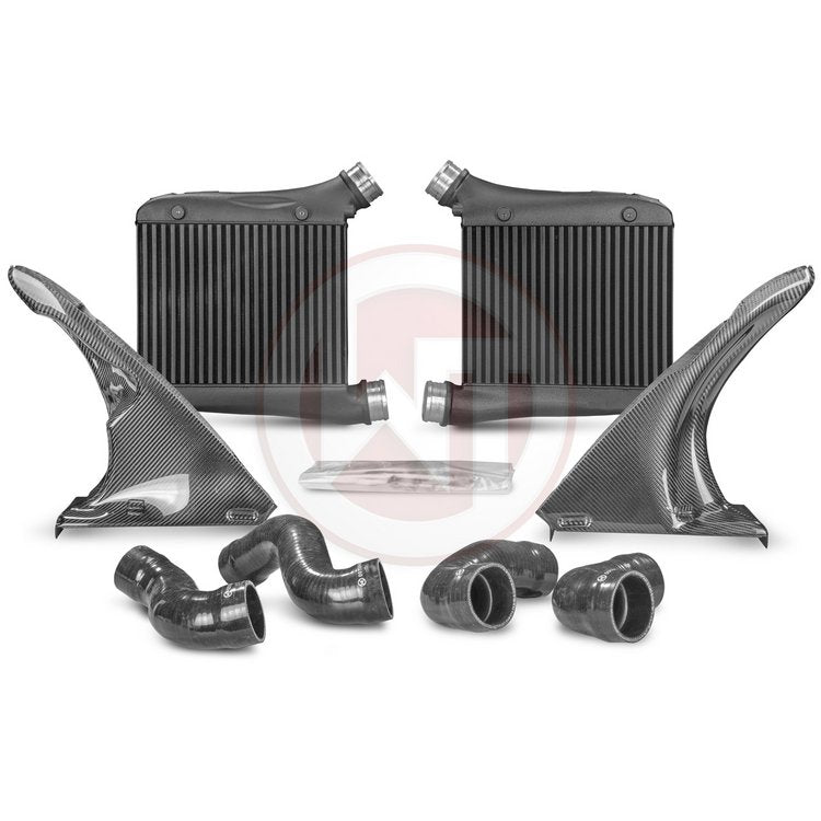 Wagner Tuning Competition Intercooler / Charge Air Cooler Kit for Audi RS6 C8 4.0 TFSI (2020+) - Front Mount FMIC Twin Intercoolers, Direct-Fit Plug & Play Performance Upgrade with Carbon Air Shrouds - Uprated Cooling for Stage 1/2 - Part No 200001180