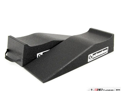 Schwaben Low Profile Car Ramps - Pair | Lightweight Plastic Wheel Risers for Low & Sports Cars and Lowered Vehicles | Non-slip Solid Core Garage/Driveway Service Ramps for Oil Changes | 30in, 8in Tyre Width, 3000lb Capacity