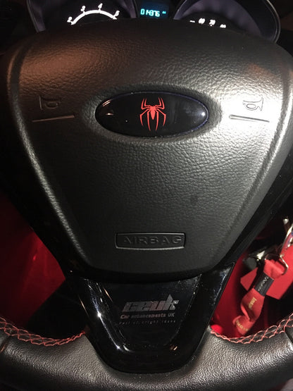 CEUK Steering Wheel Gel Badge for MK7 Fiesta – Black & Chrome