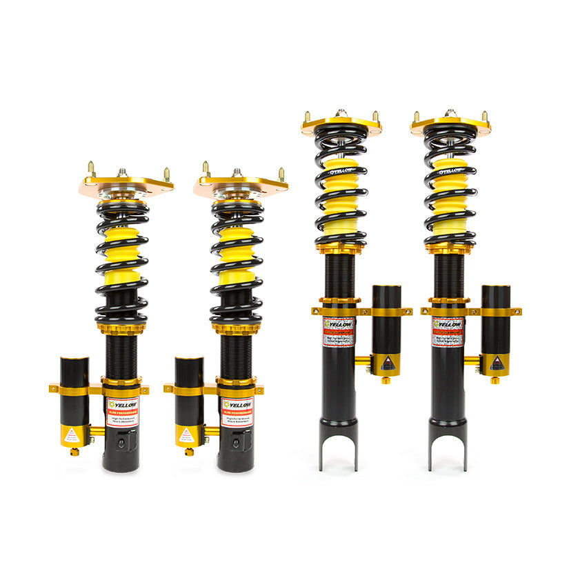 YSR Club Performance 2-Way Adjustable Coilovers for Mini Cooper S R53 2002-2006 (02-06) Gen 1 Mk1 - Height Adjustable Coilover Suspension Kit with Remote Reservoir/Canister - Adjustable Damping Shocks for Fast Road & Track