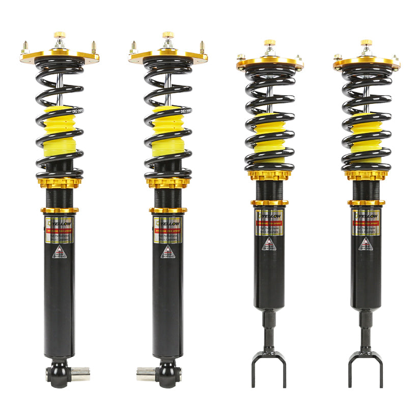 Yellow Speed Racing YSR Dynamic Pro Sport Coilovers for Audi A4 B5 8D 1996-2001 Saloon FWD 2WD - Height Adjustable Suspension Lowering Kit, 33-Way Damping Adjustable Shocks & Springs, Non-Quattro Fast Road