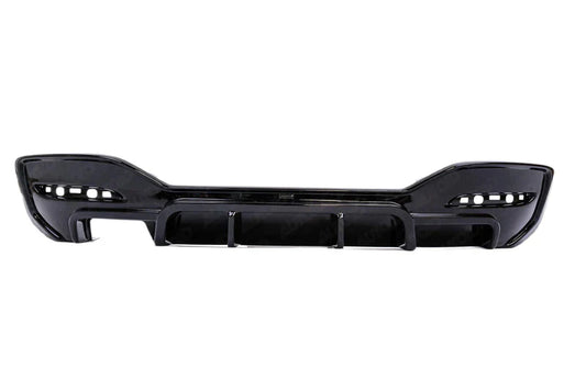 BMW 1 SERIES M SPORT F20 F21 LCI SINGLE EXIT (118I 120I 120D 125I) EVO-1 GLOSS BLACK REAR DIFFUSER BY ZAERO (2015-2019)