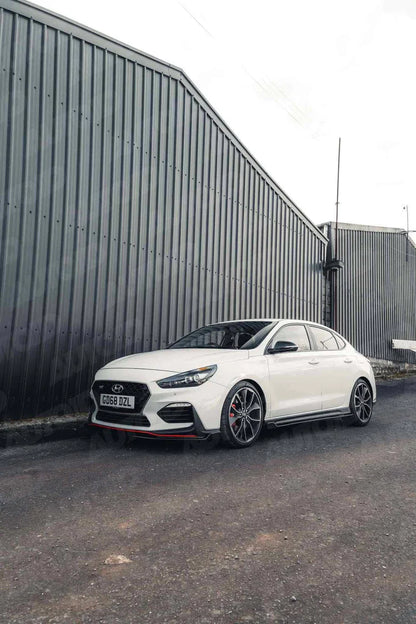 HYUNDAI I30 N EVO-1 GLOSS BLACK SIDE SKIRTS BY ZAERO (2018+, PD)