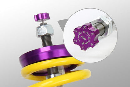 KW Street Comfort Coilovers for BMW 1 Series E82 E88 (Coupe & Convertible) 10/2007-on - Height Adjustable 10-30mm, 16-Click Rebound, Inox-Line Stainless Steel